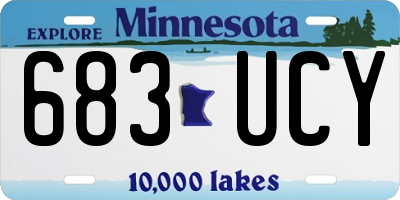 MN license plate 683UCY