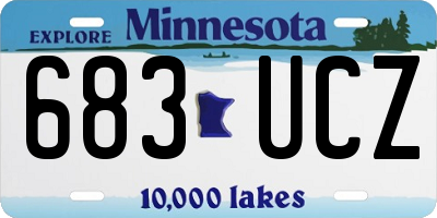 MN license plate 683UCZ