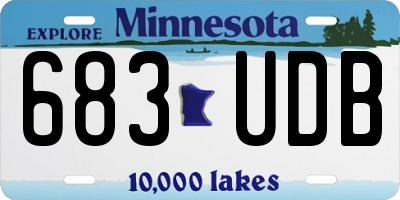 MN license plate 683UDB