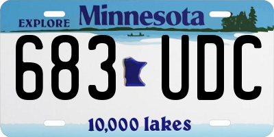 MN license plate 683UDC