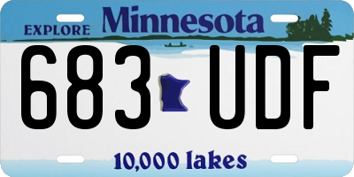 MN license plate 683UDF