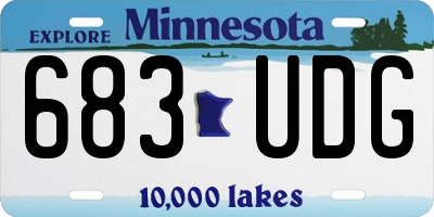 MN license plate 683UDG