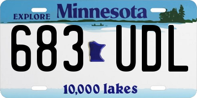 MN license plate 683UDL
