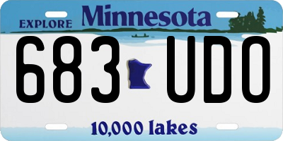 MN license plate 683UDO