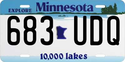 MN license plate 683UDQ