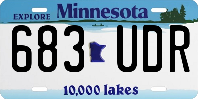 MN license plate 683UDR