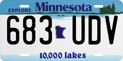 MN license plate 683UDV