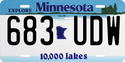 MN license plate 683UDW