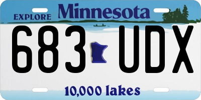 MN license plate 683UDX