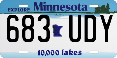 MN license plate 683UDY