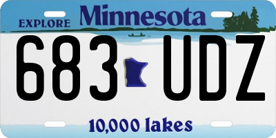 MN license plate 683UDZ