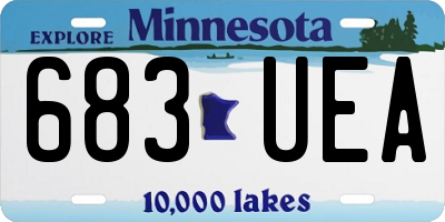 MN license plate 683UEA