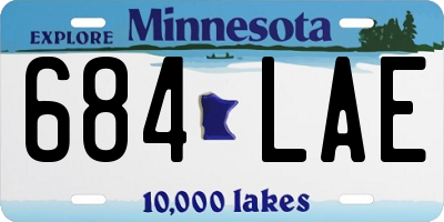 MN license plate 684LAE