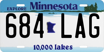 MN license plate 684LAG