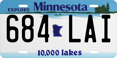 MN license plate 684LAI