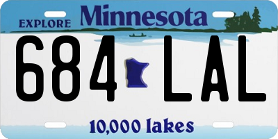 MN license plate 684LAL