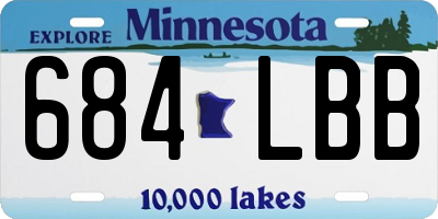 MN license plate 684LBB