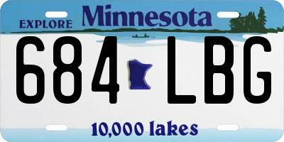 MN license plate 684LBG