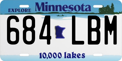 MN license plate 684LBM