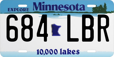 MN license plate 684LBR