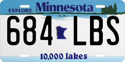 MN license plate 684LBS