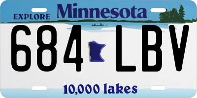 MN license plate 684LBV