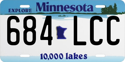 MN license plate 684LCC