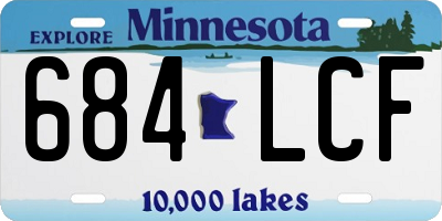 MN license plate 684LCF