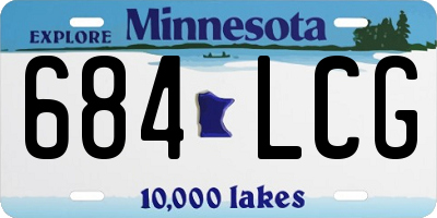 MN license plate 684LCG