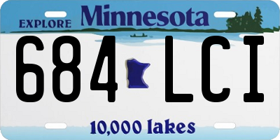 MN license plate 684LCI