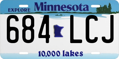 MN license plate 684LCJ