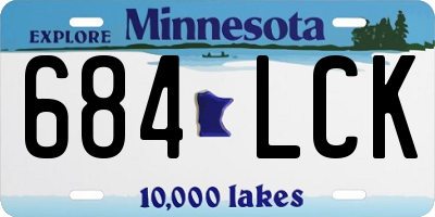 MN license plate 684LCK