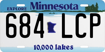 MN license plate 684LCP
