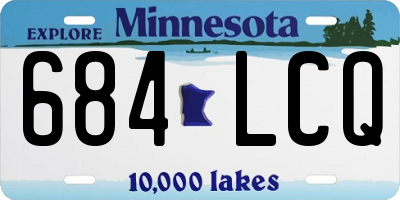 MN license plate 684LCQ