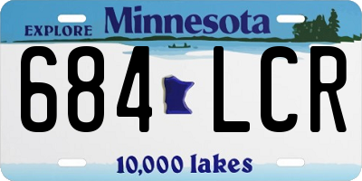 MN license plate 684LCR