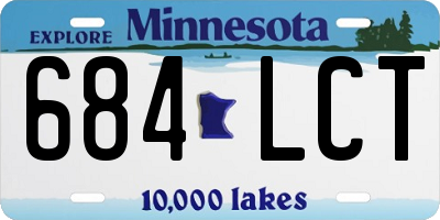MN license plate 684LCT