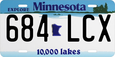 MN license plate 684LCX