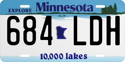 MN license plate 684LDH