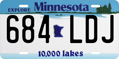 MN license plate 684LDJ