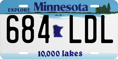 MN license plate 684LDL