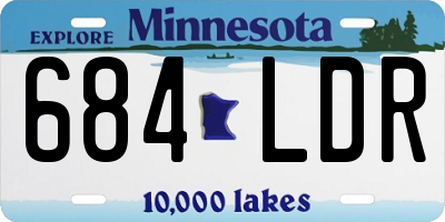 MN license plate 684LDR