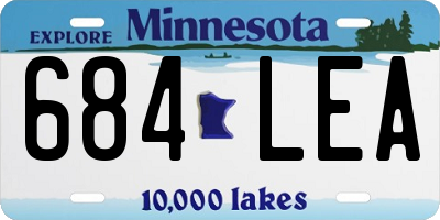 MN license plate 684LEA