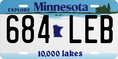 MN license plate 684LEB