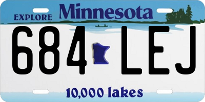 MN license plate 684LEJ
