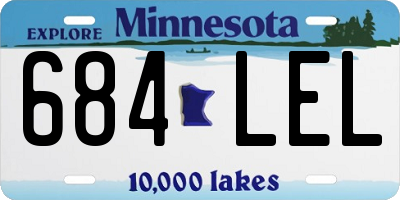 MN license plate 684LEL
