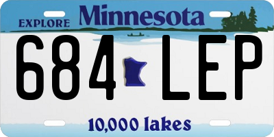 MN license plate 684LEP