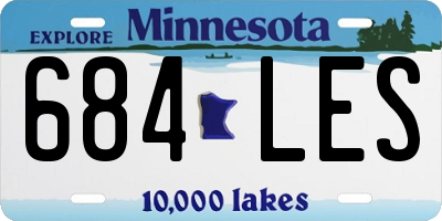 MN license plate 684LES
