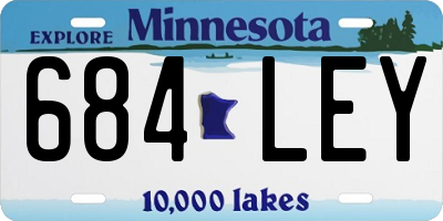 MN license plate 684LEY