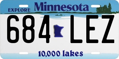 MN license plate 684LEZ