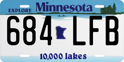 MN license plate 684LFB
